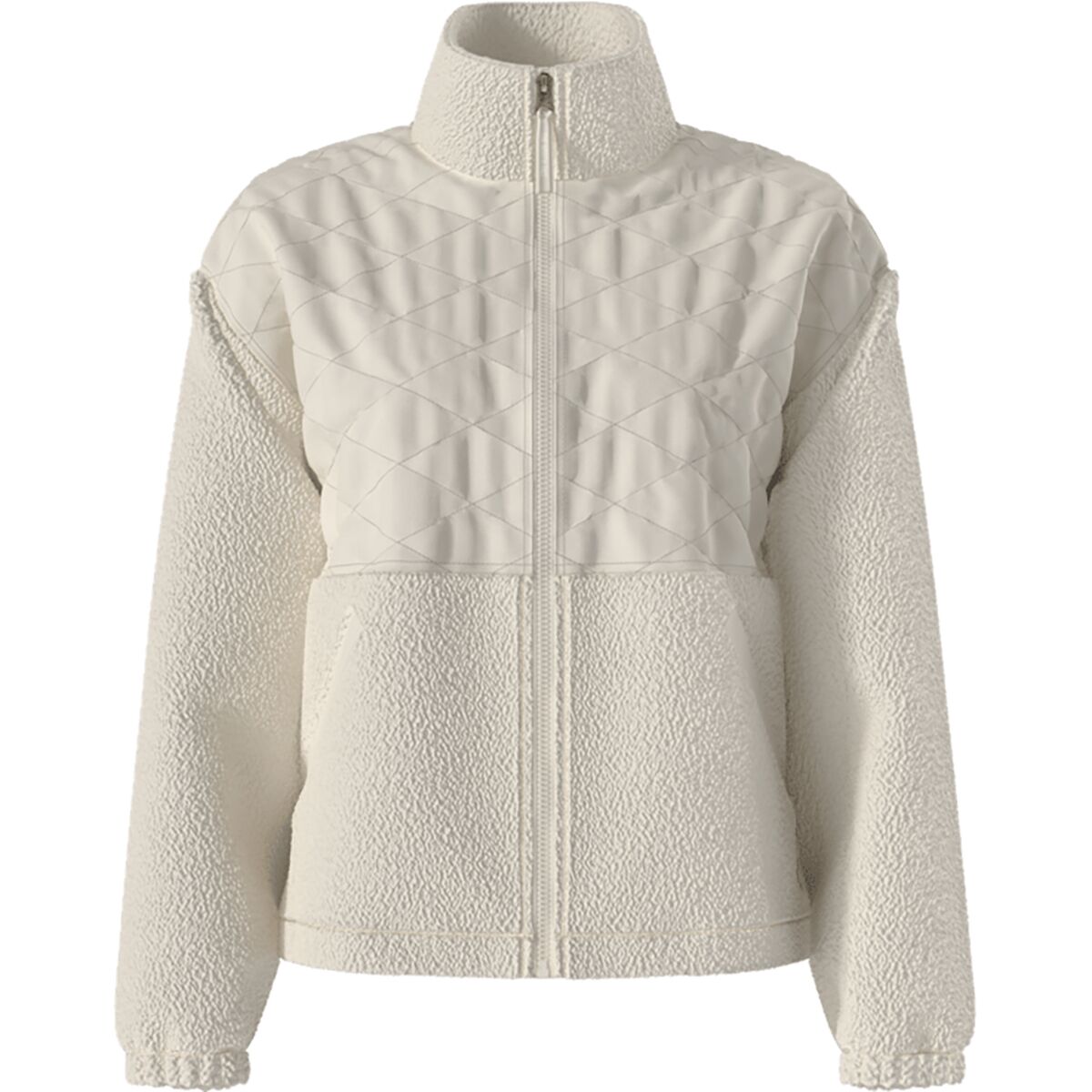 Image of The North Face Cabin Fleece Full-Zip Jacket - Women's White Dune, XL
