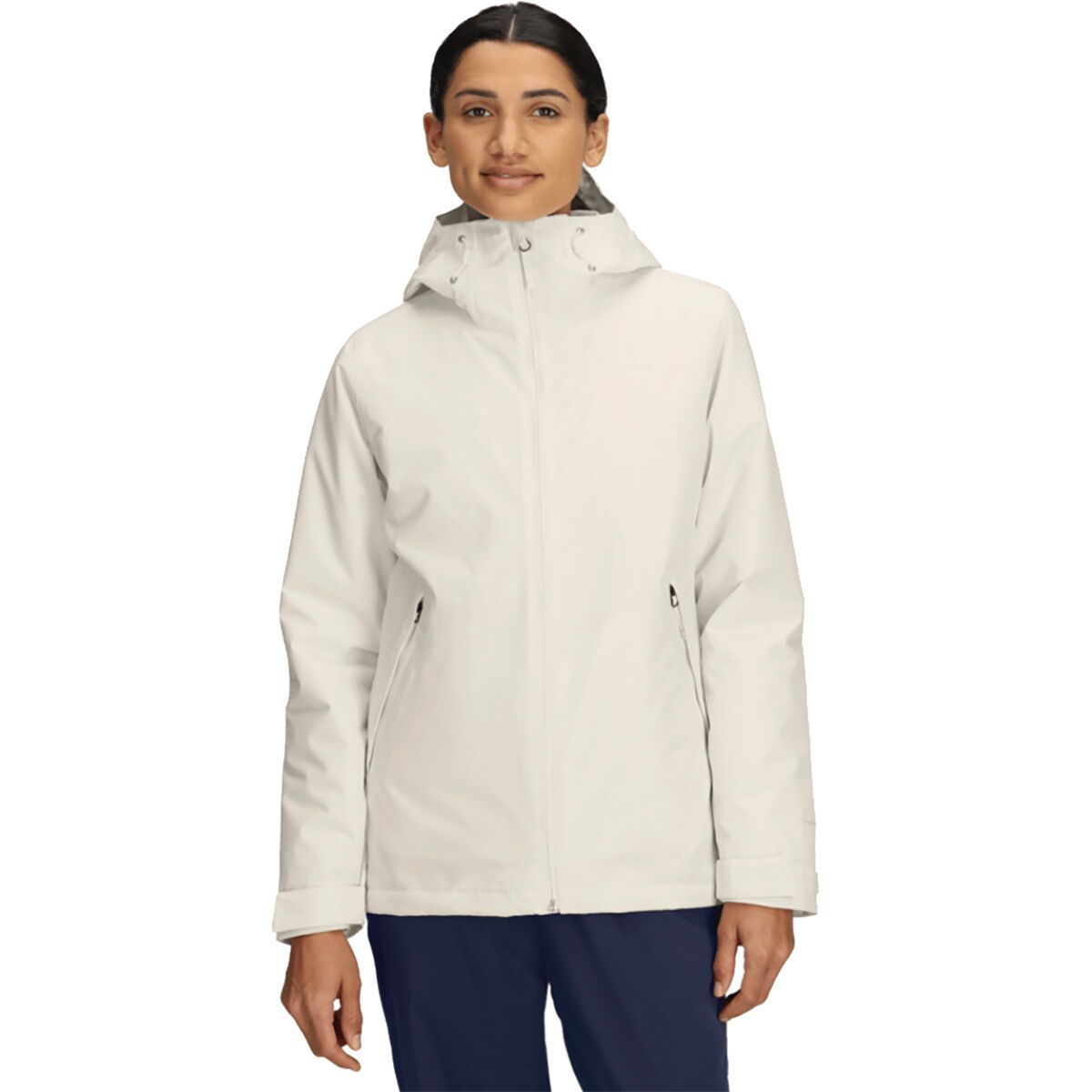 Image of The North Face Carto Mono Triclimate Hooded Jacket - Women's White Dune, XL