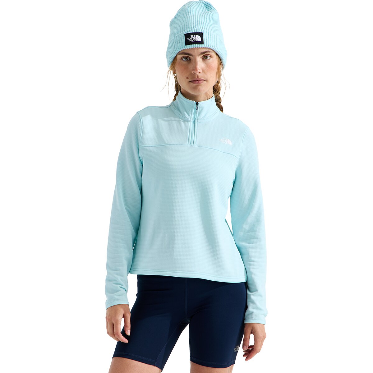 Image of The North Face Cedar Trail Grid Fleece 1/4-Zip Jacket - Women's Glacier, XS