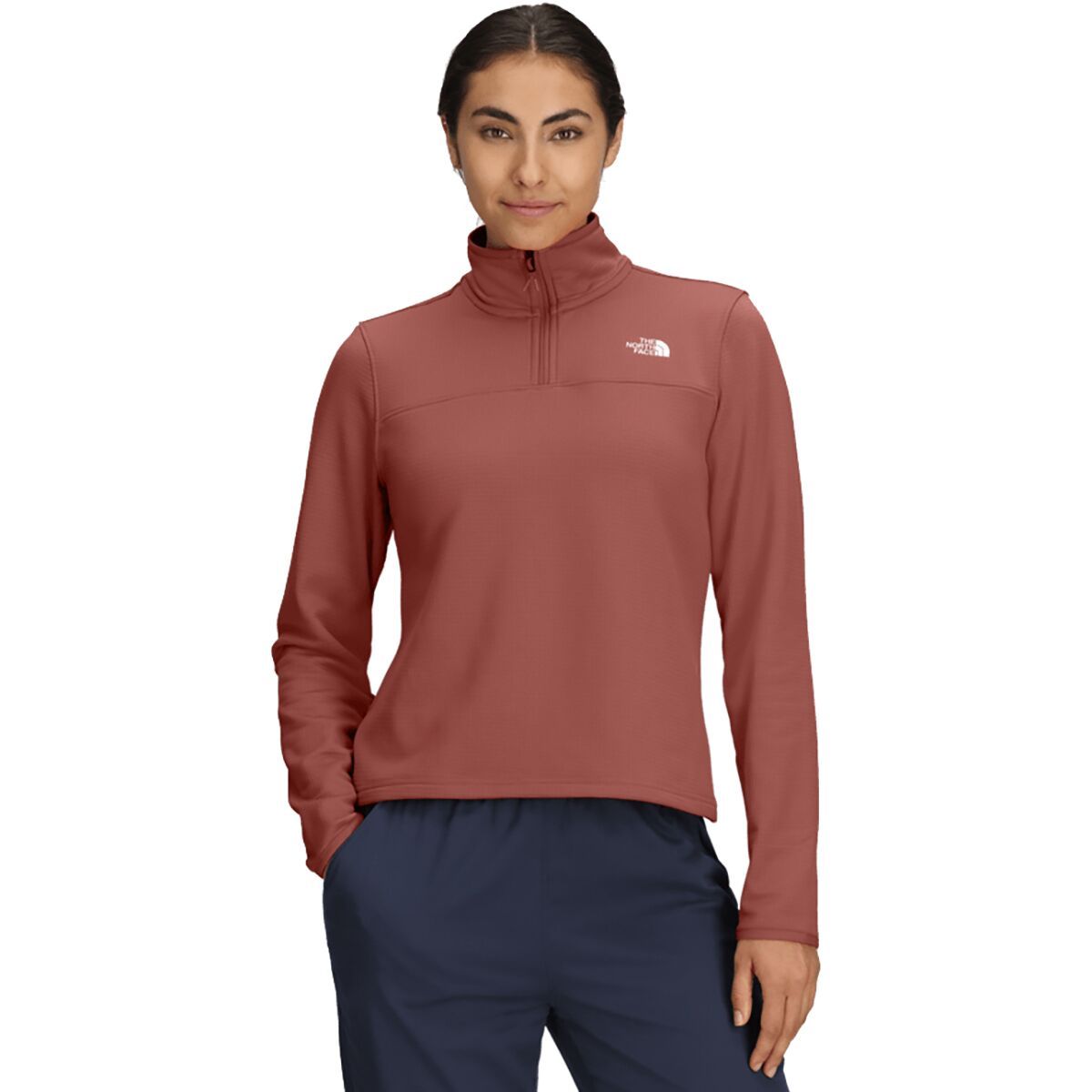 Image of The North Face Cedar Trail Grid Fleece 1/4-Zip Jacket - Women's Mars Dust, XXL
