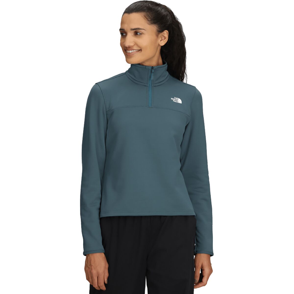 Image of The North Face Cedar Trail Grid Fleece 1/4-Zip Jacket - Women's Space, XXL