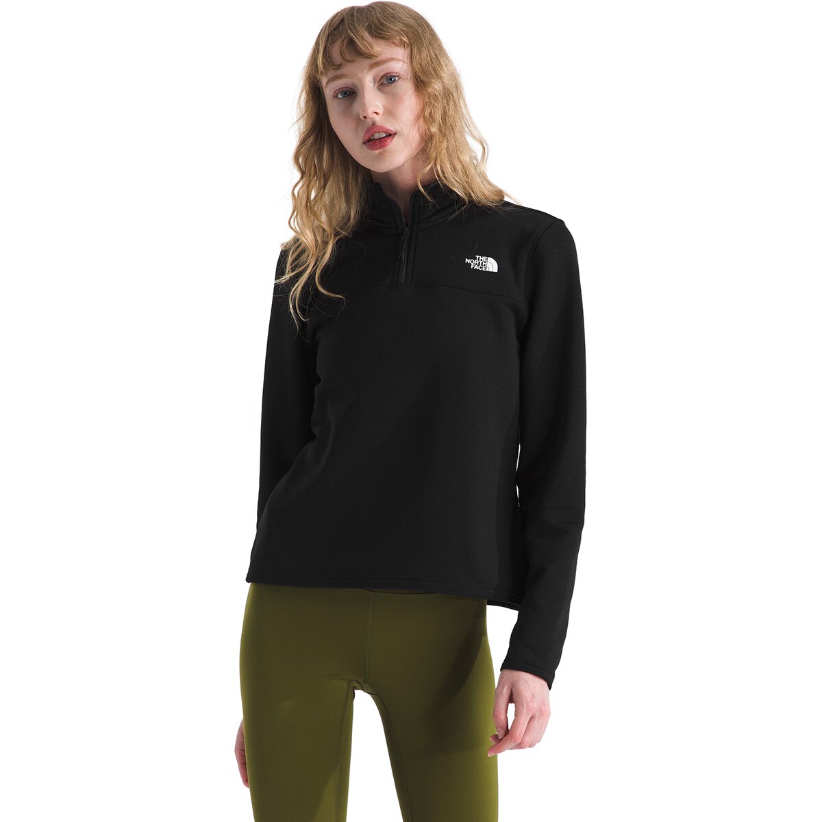 Image of The North Face Cedar Trail Grid Fleece 1/4-Zip Jacket - Women's TNF Black, S