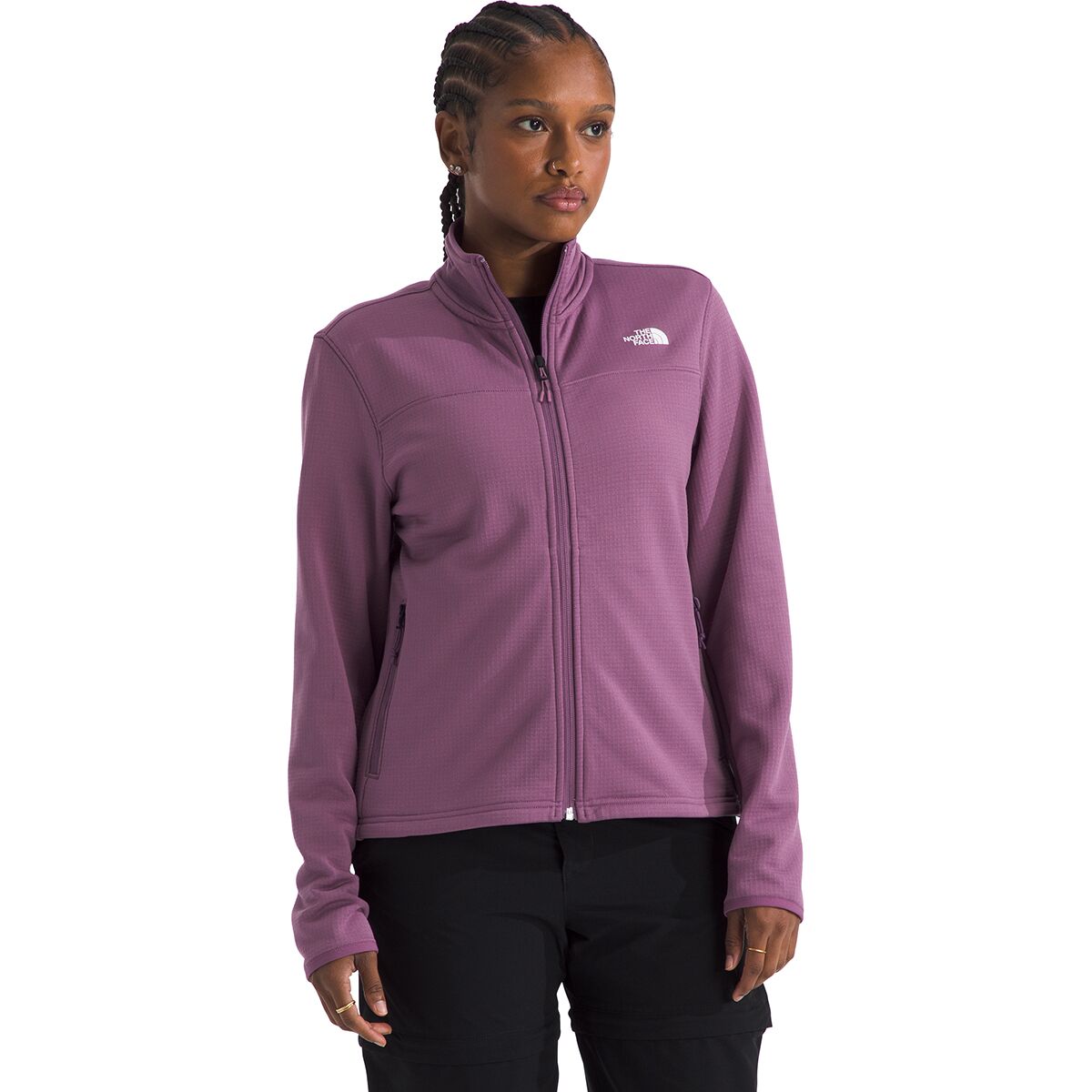 Image of The North Face Cedar Trail Grid Fleece Jacket - Women's Chroma Purple, M