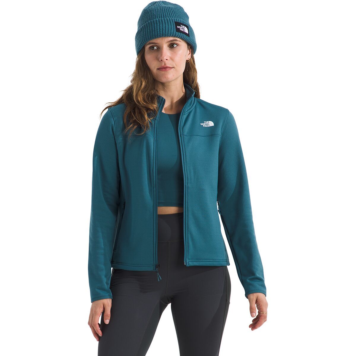 Image of The North Face Cedar Trail Grid Fleece Jacket - Women's Space, M