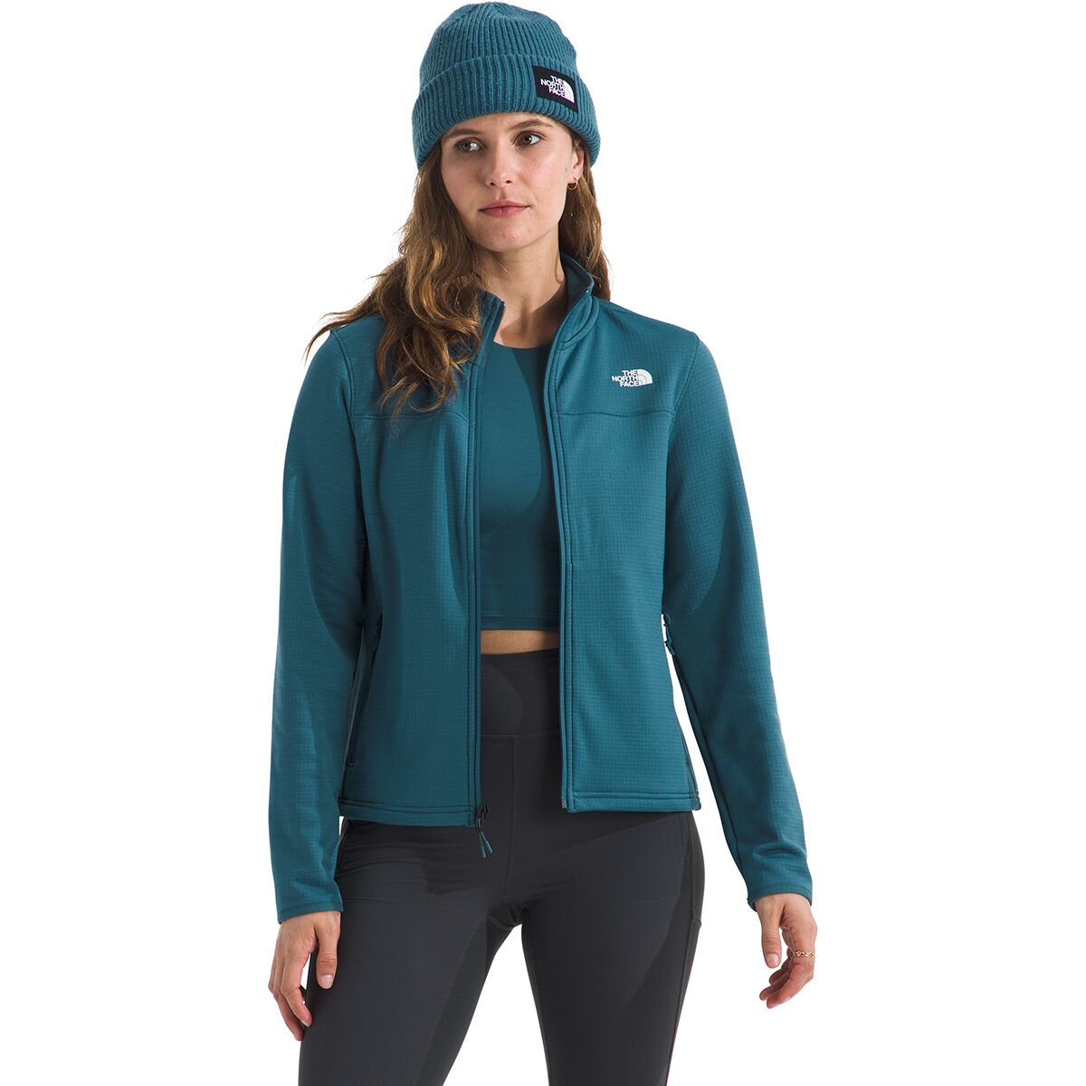 Image of The North Face Cedar Trail Grid Fleece Jacket - Women's Space, XS