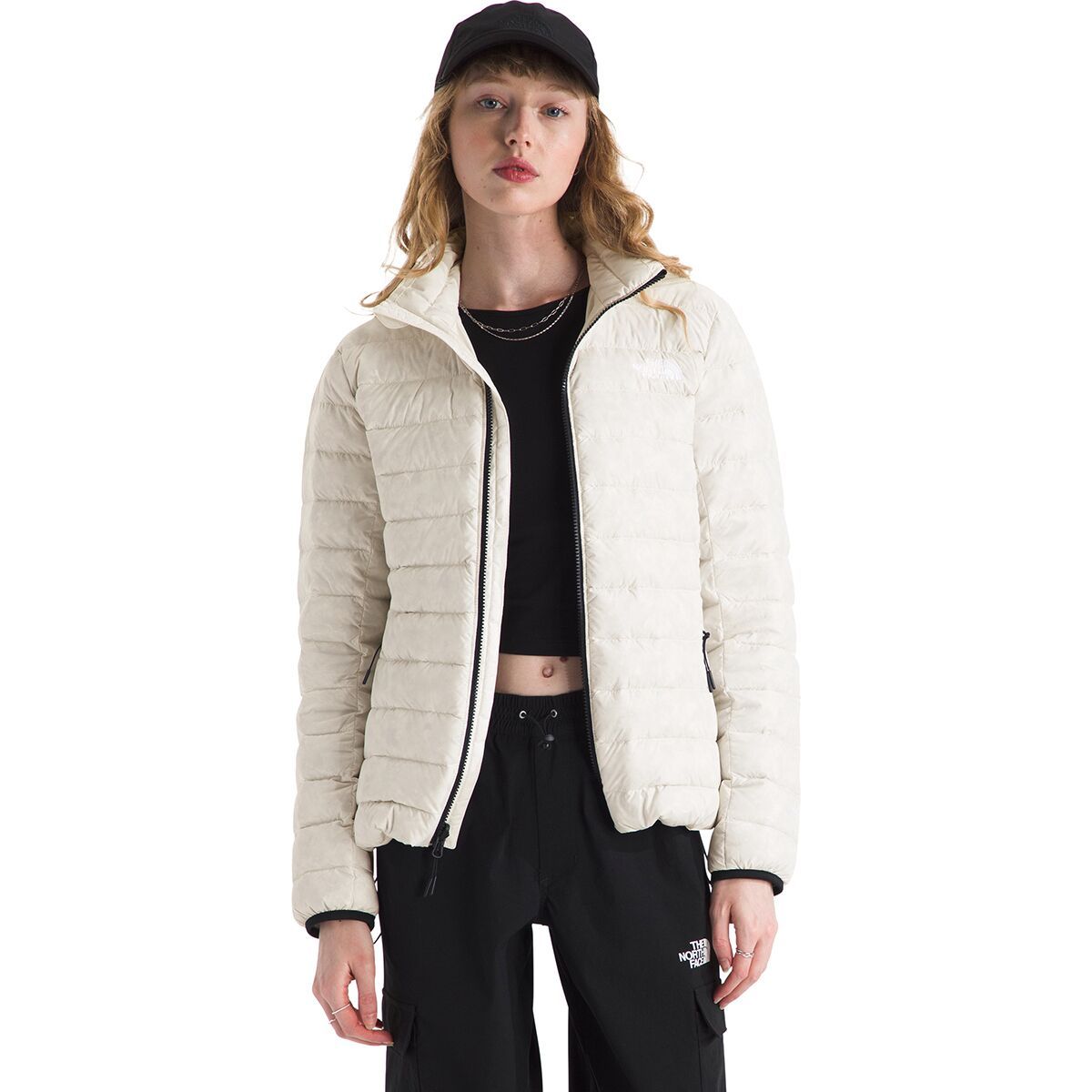 Image of The North Face Classic Down Jacket - Women's White Dune, L