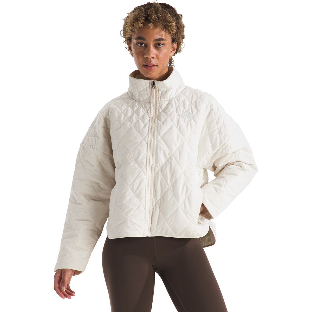 Image of The North Face Diamond Peak Insulated Jacket - Women's White Dune, XL