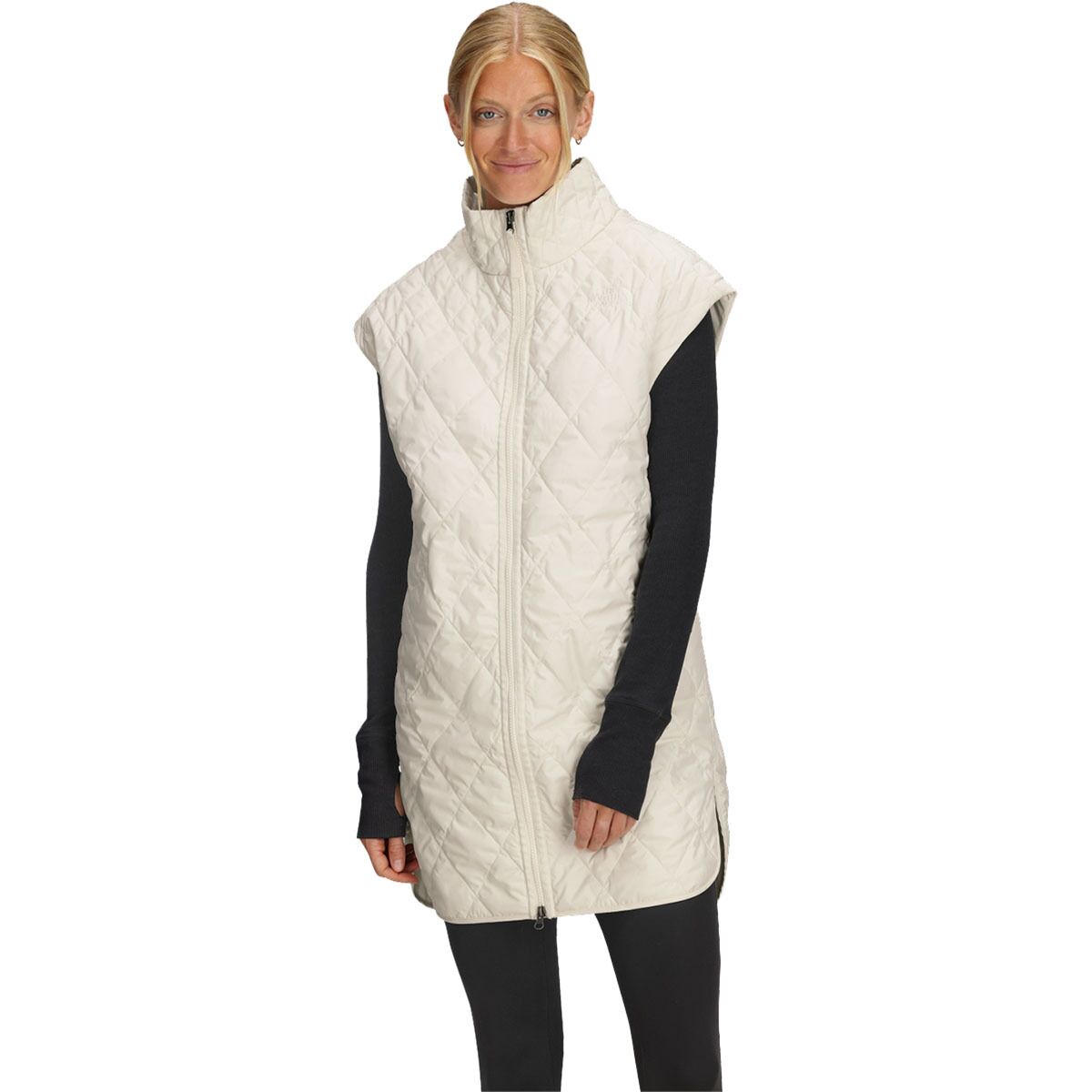 Image of The North Face Diamond Peak Insulated Vest - Women's White Dune, M
