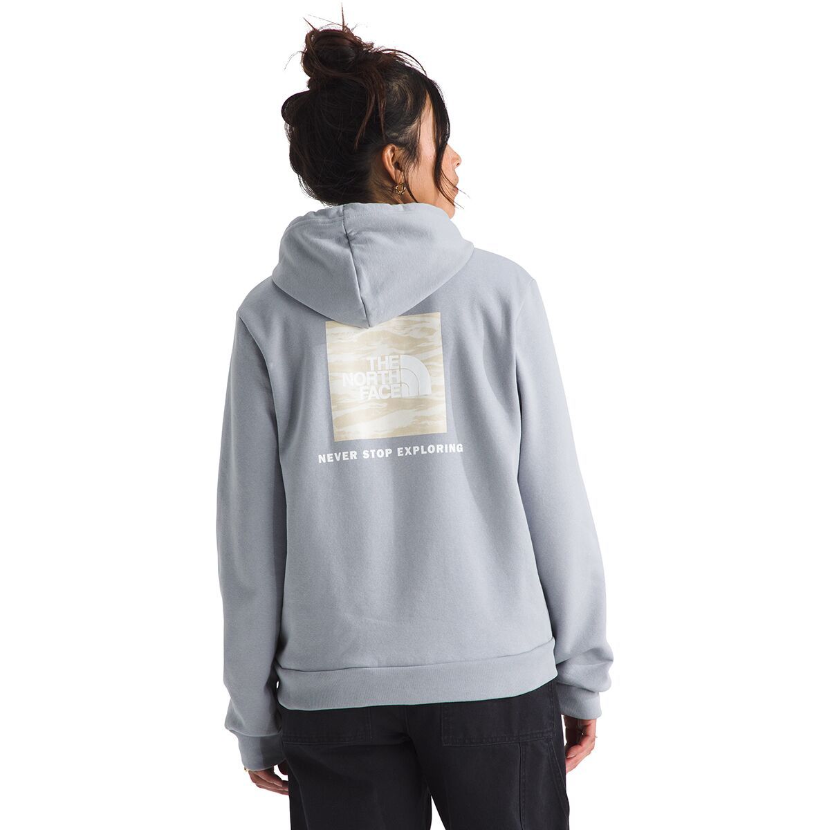 Image of The North Face Evolution Box NSE Fill Light Graphic Hoodie - Women's Blue Flax, S