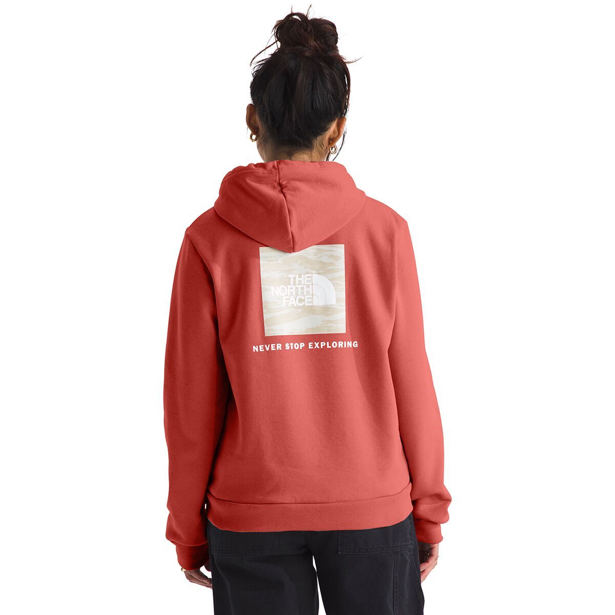 Image of The North Face Evolution Box NSE Fill Light Graphic Hoodie - Women's Mars Dust, S