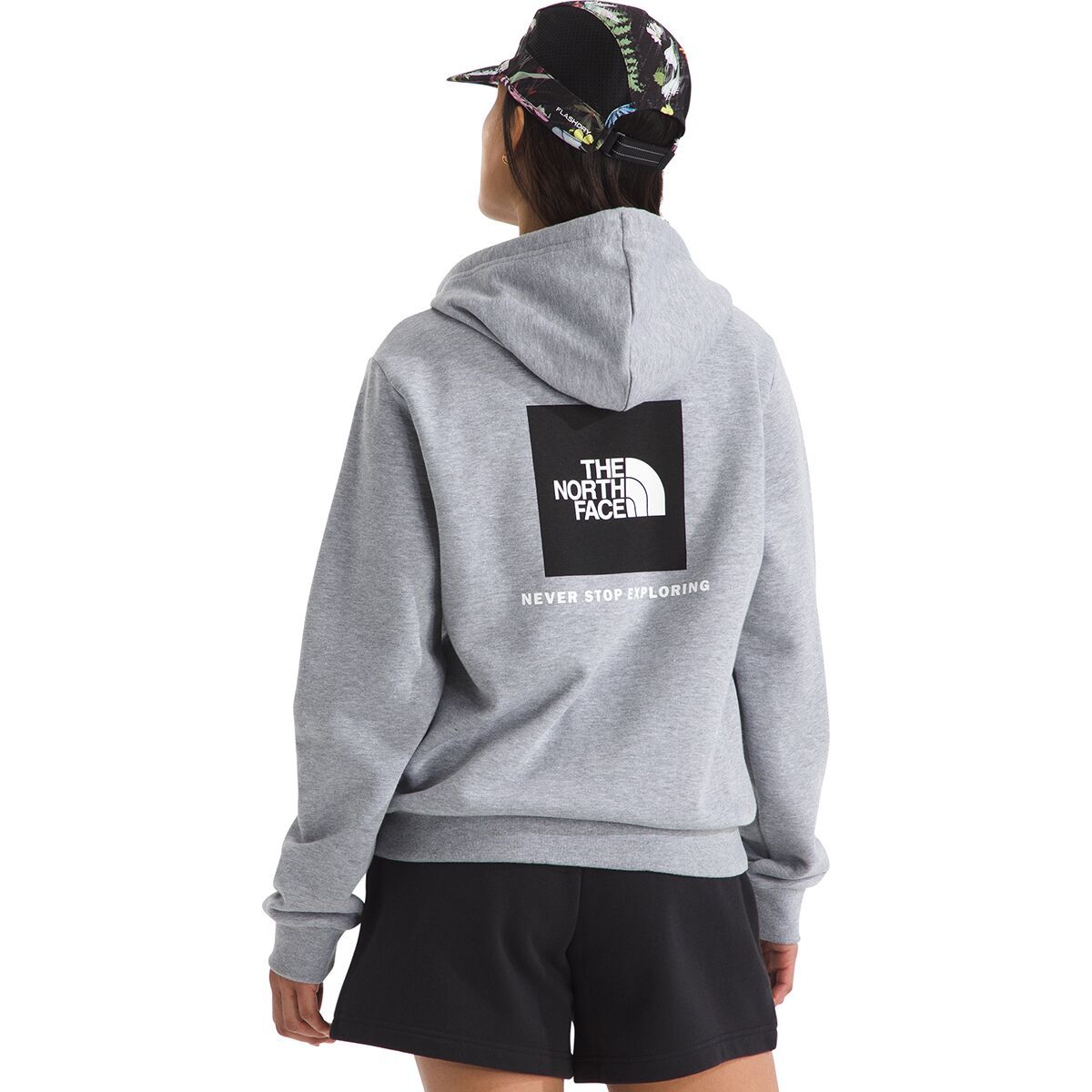 Image of The North Face Evolution Box NSE Hoodie - Women's TNF Pale Grey Heather, XXL