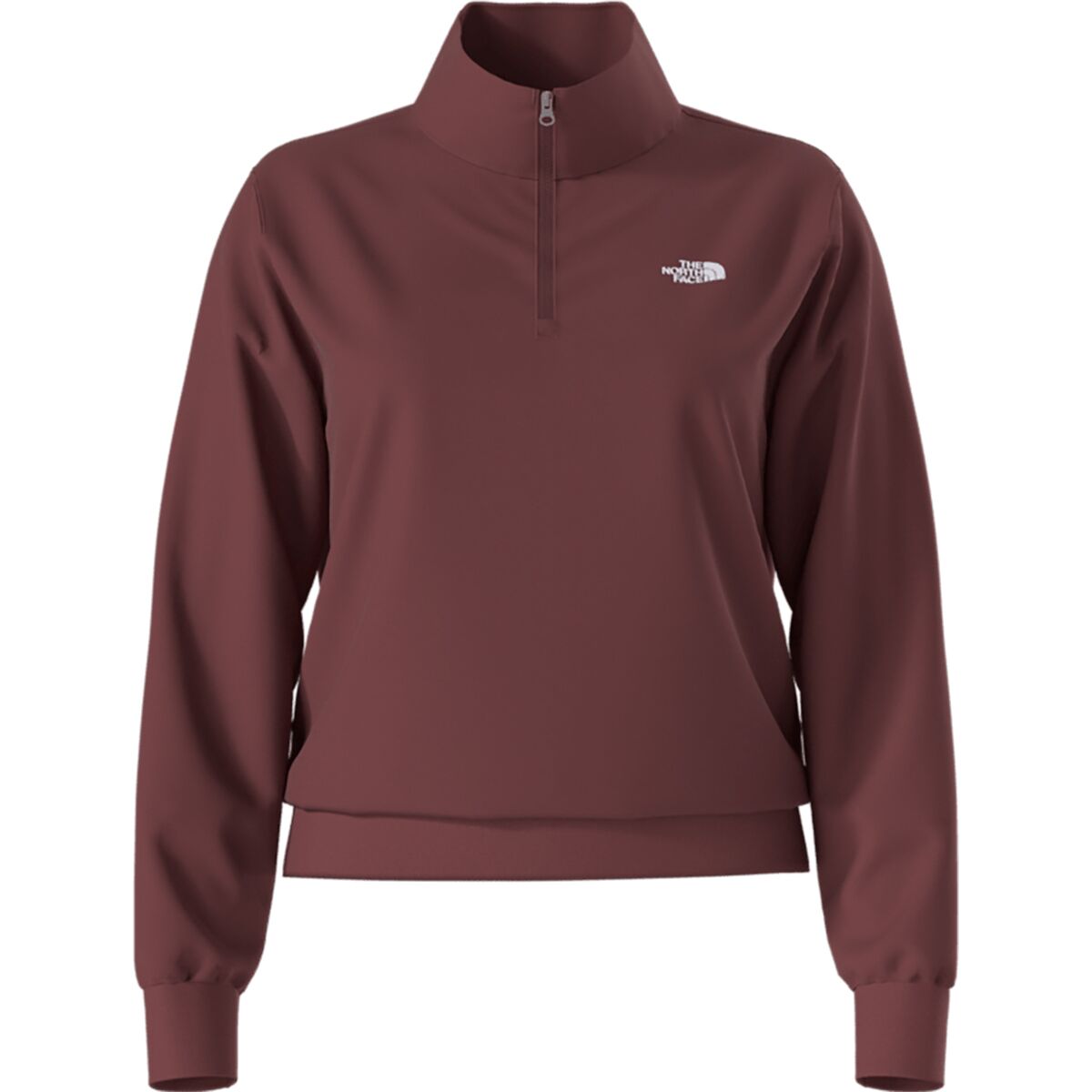 Image of The North Face Evolution Embroidered 1/4-Zip Sweatshirt - Women's Sumac, XS