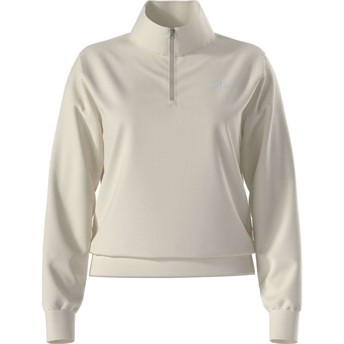 Image of The North Face Evolution Embroidered 1/4-Zip Sweatshirt - Women's White Dune, M