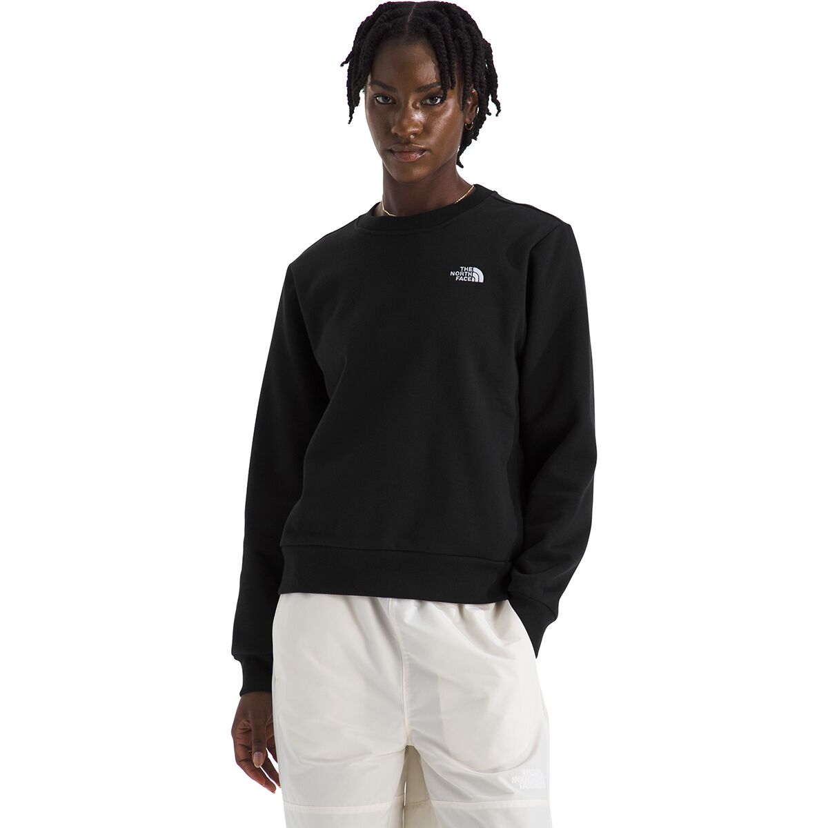 Image of The North Face Evolution Embroidered Crew Sweatshirt - Women's TNF Black, XS