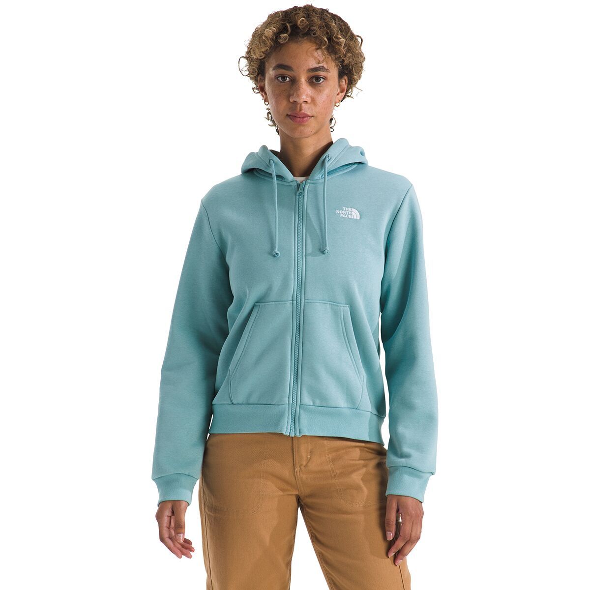 Image of The North Face Evolution Embroidered Full-Zip Hoodie - Women's Blue Eclipse, S