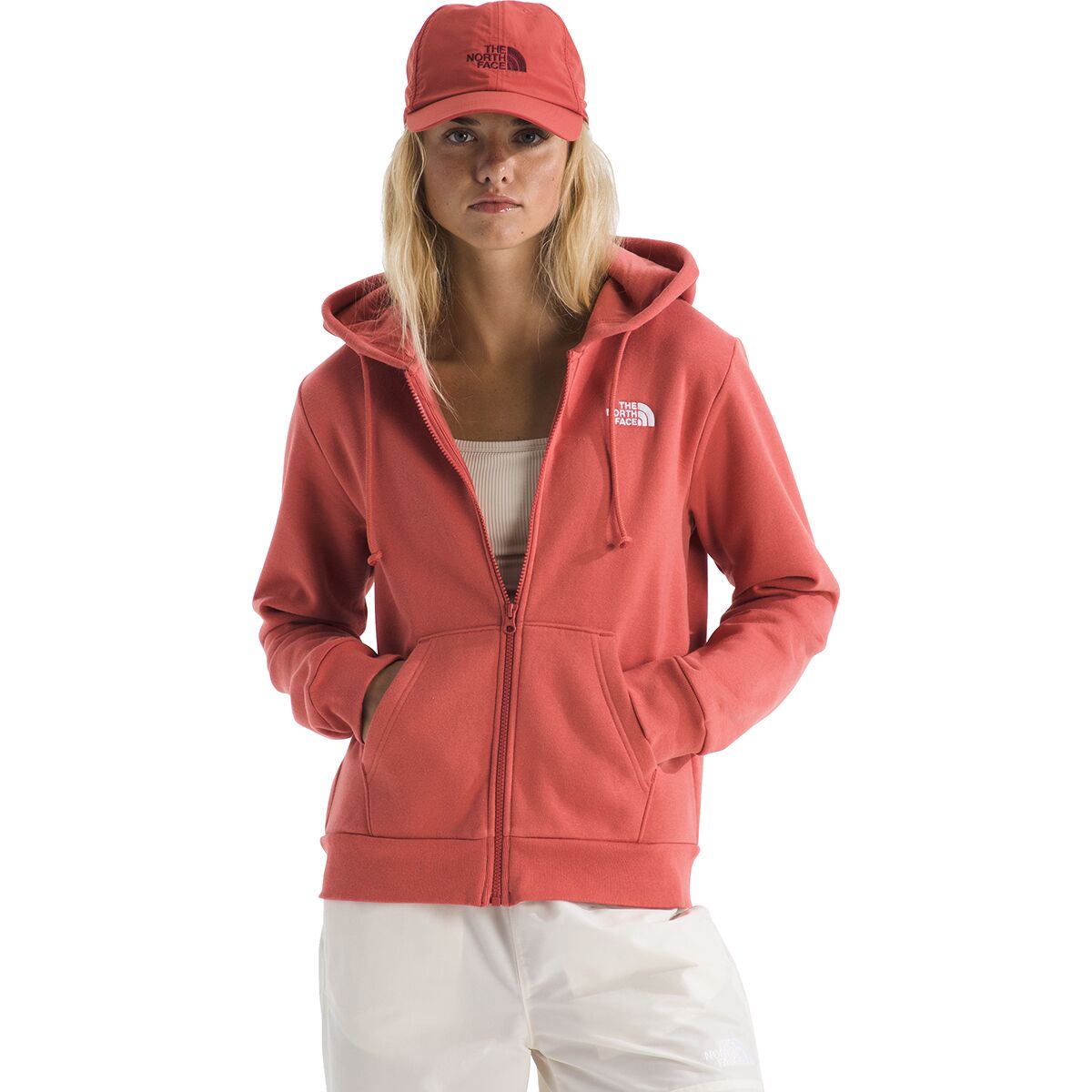 Image of The North Face Evolution Embroidered Full-Zip Hoodie - Women's Mars Dust, XS