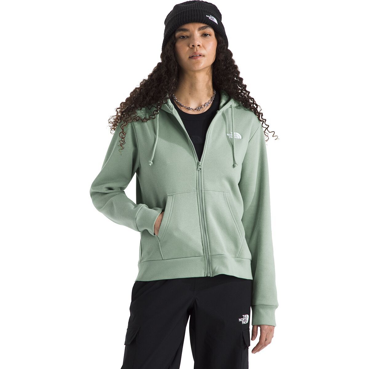 Image of The North Face Evolution Embroidered Full-Zip Hoodie - Women's Slate Moss, XXL