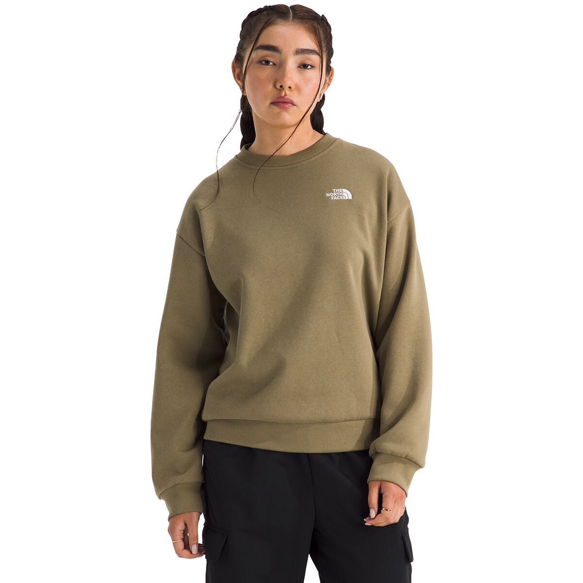 The North Face The North Face Evolution Embroidered Oversized Crew Sweatshirt - Women's Cedar, XL