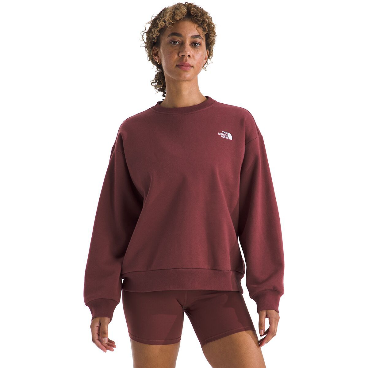 Image of The North Face Evolution Embroidered Oversized Crew Sweatshirt - Women's Sumac, XL