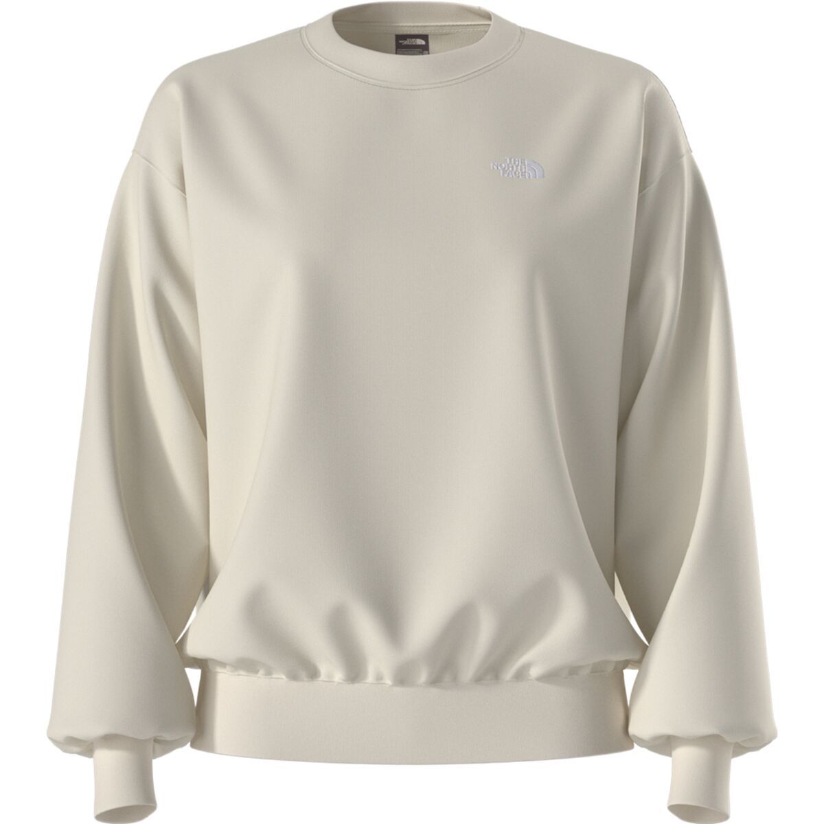Image of The North Face Evolution Embroidered Oversized Crew Sweatshirt - Women's White Dune, L