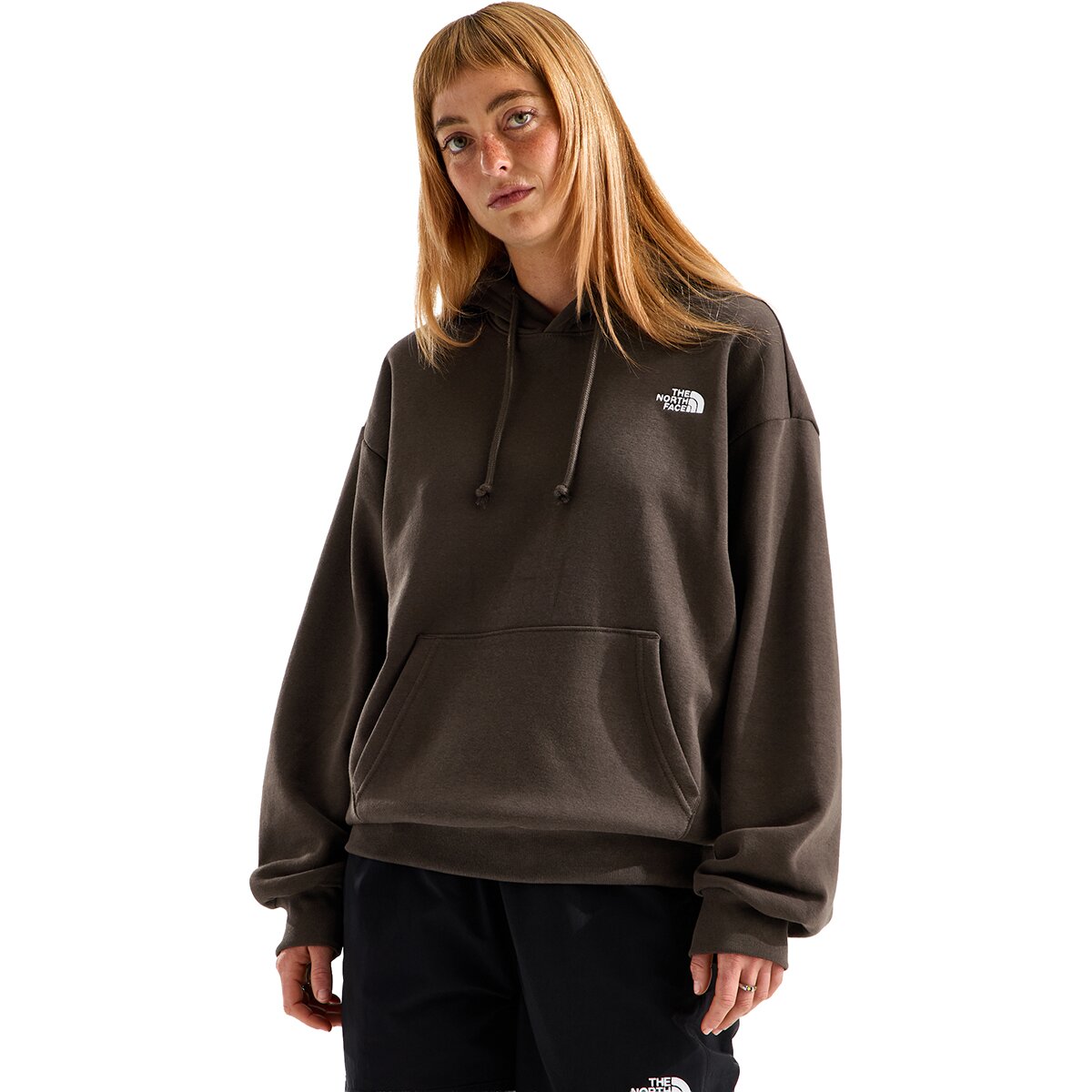 Image of The North Face Evolution Embroidered Oversized Hoodie - Women's Dark Chestnut, XS