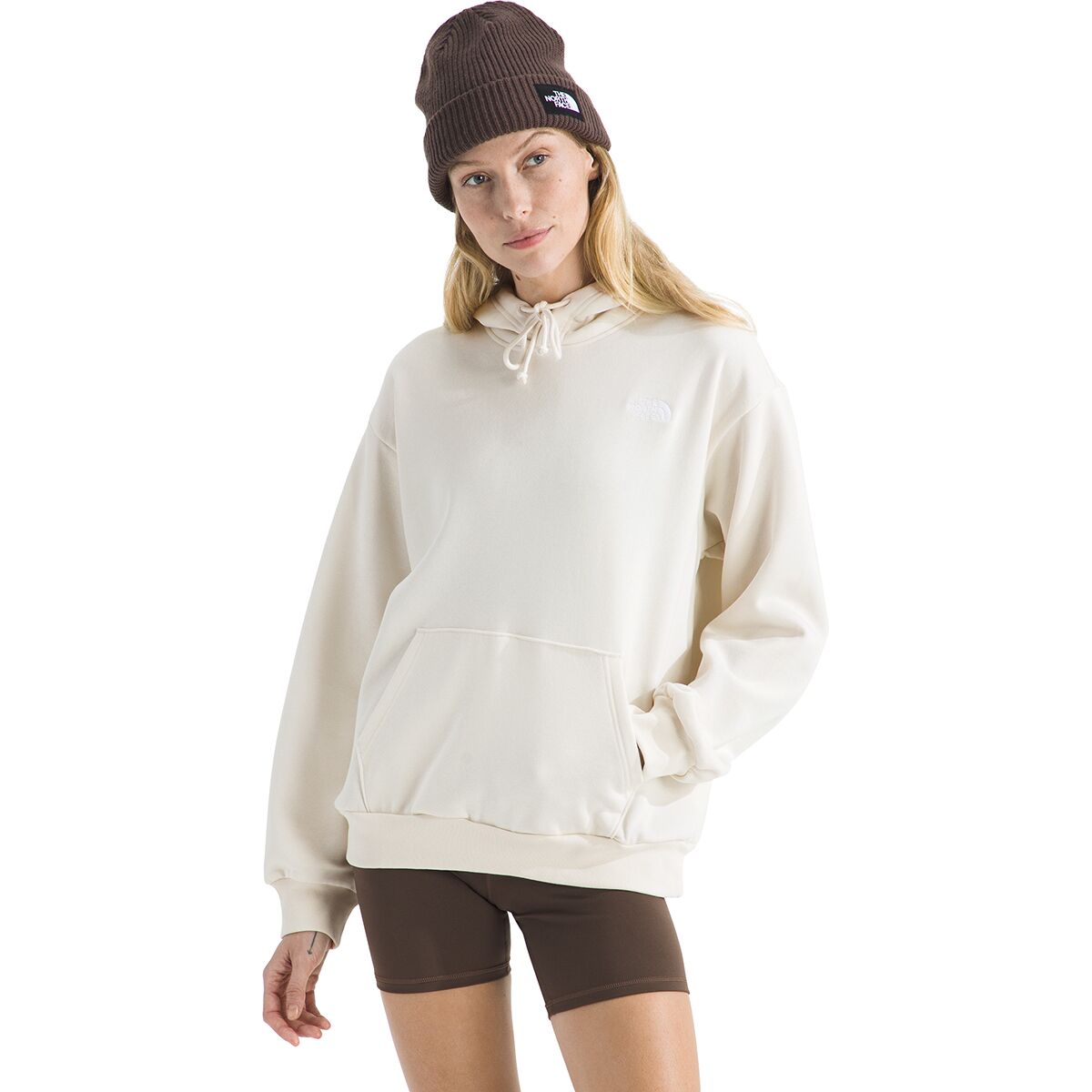 The North Face The North Face Evolution Embroidered Oversized Hoodie - Women's White Dune, XXL