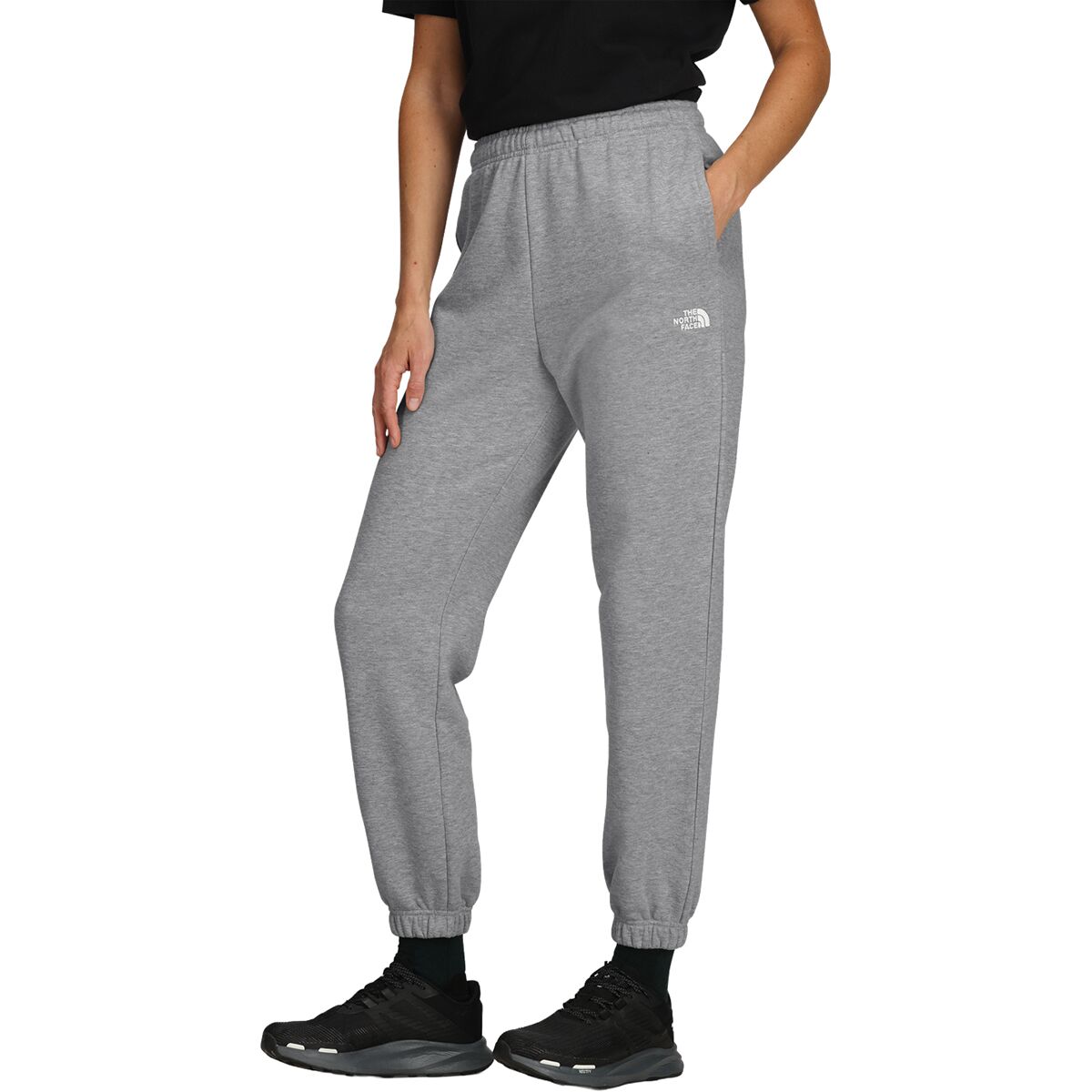 Image of The North Face Evolution Embroidered Pant - Women's TNF Pale Grey Heather, L/Reg
