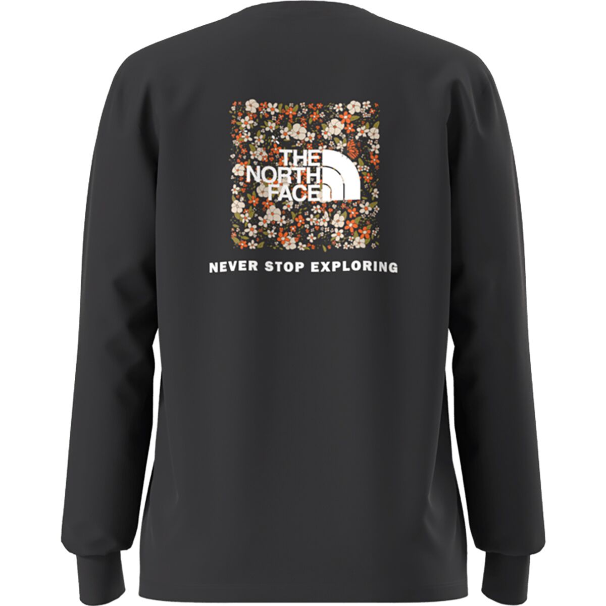 Image of The North Face Evolution Floral Box NSE Long-Sleeve T-Shirt - Women's TNF Black, L