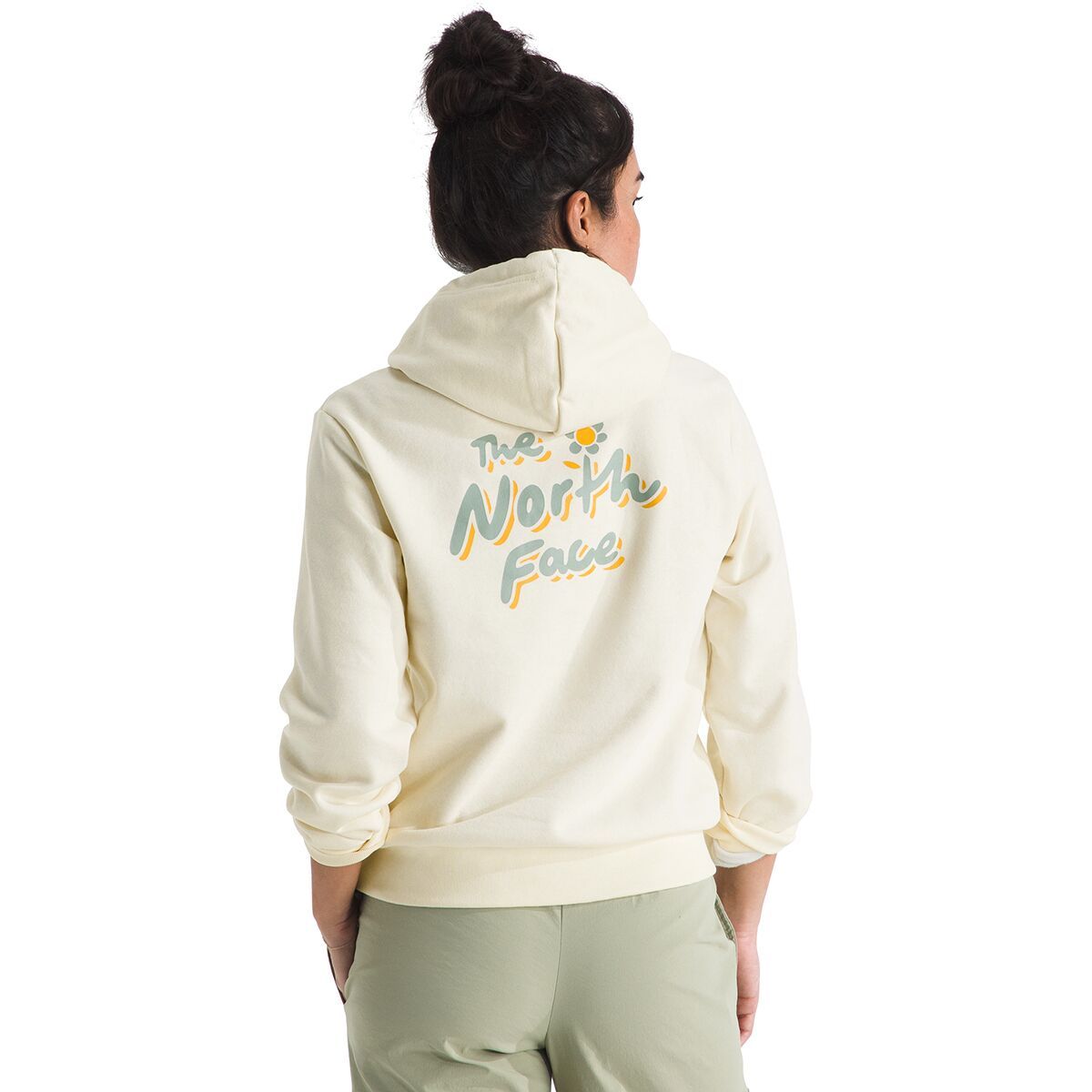 Image of The North Face Evolution Floral-Cloud Graphic Hoodie - Women's White Dune, L