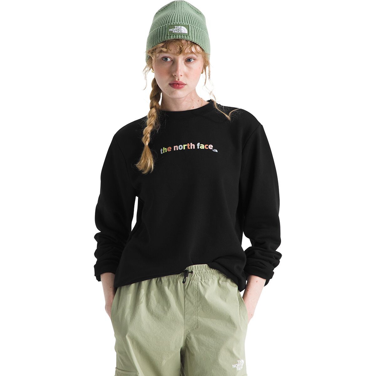 Image of The North Face Evolution Proud Graphic Crew Sweatshirt - Women's TNF Black, XXL