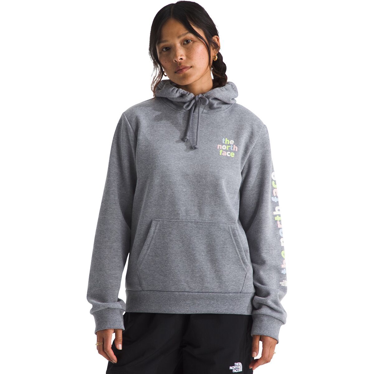 Image of The North Face Evolution Proud Graphic Hoodie - Women's TNF Mid Grey Heather, S