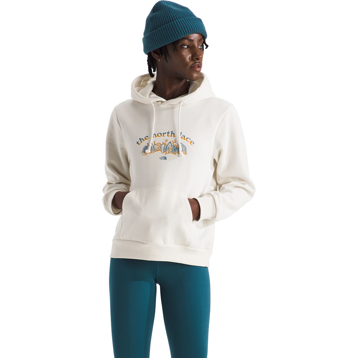 Image of The North Face Evolution Retro-Growth Graphic Hoodie - Women's White Dune, XS