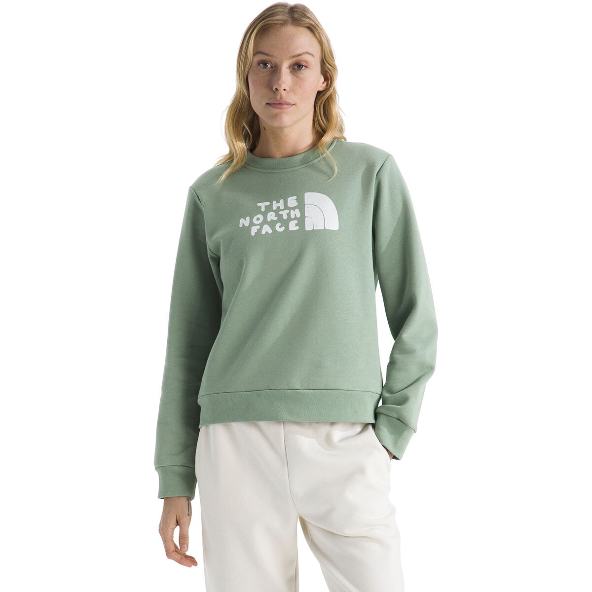 Image of The North Face Evolution Sketch Logo Half Dome Crew Sweatshirt - Women's Slate Moss, M