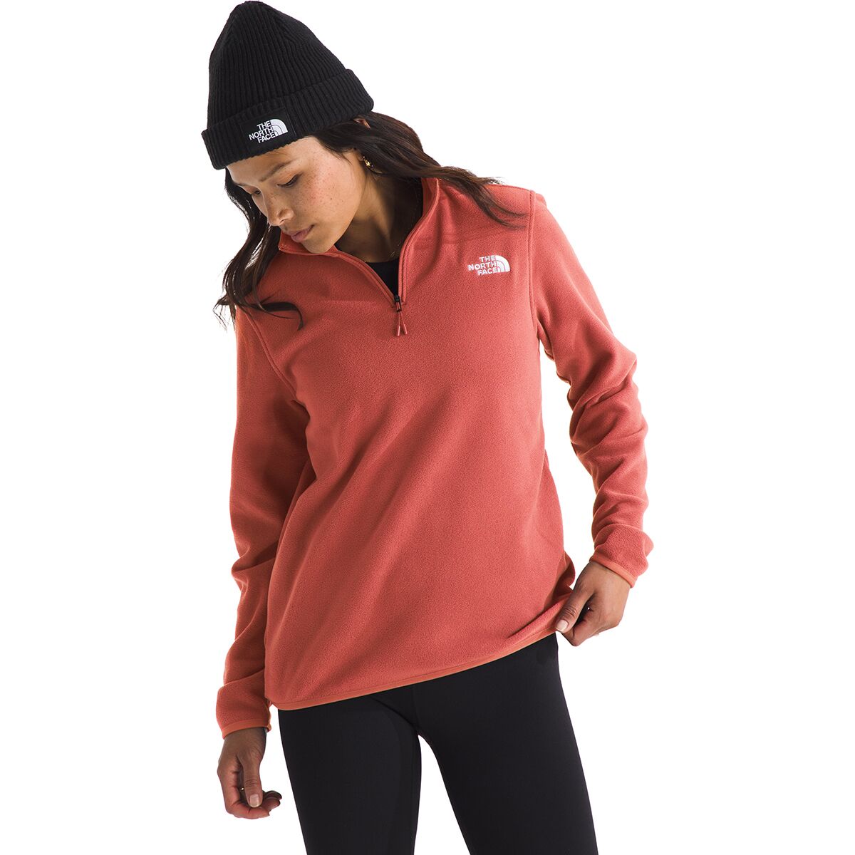 Image of The North Face Glacier Fleece 1/4-Zip Jacket - Women's Mars Dust, S