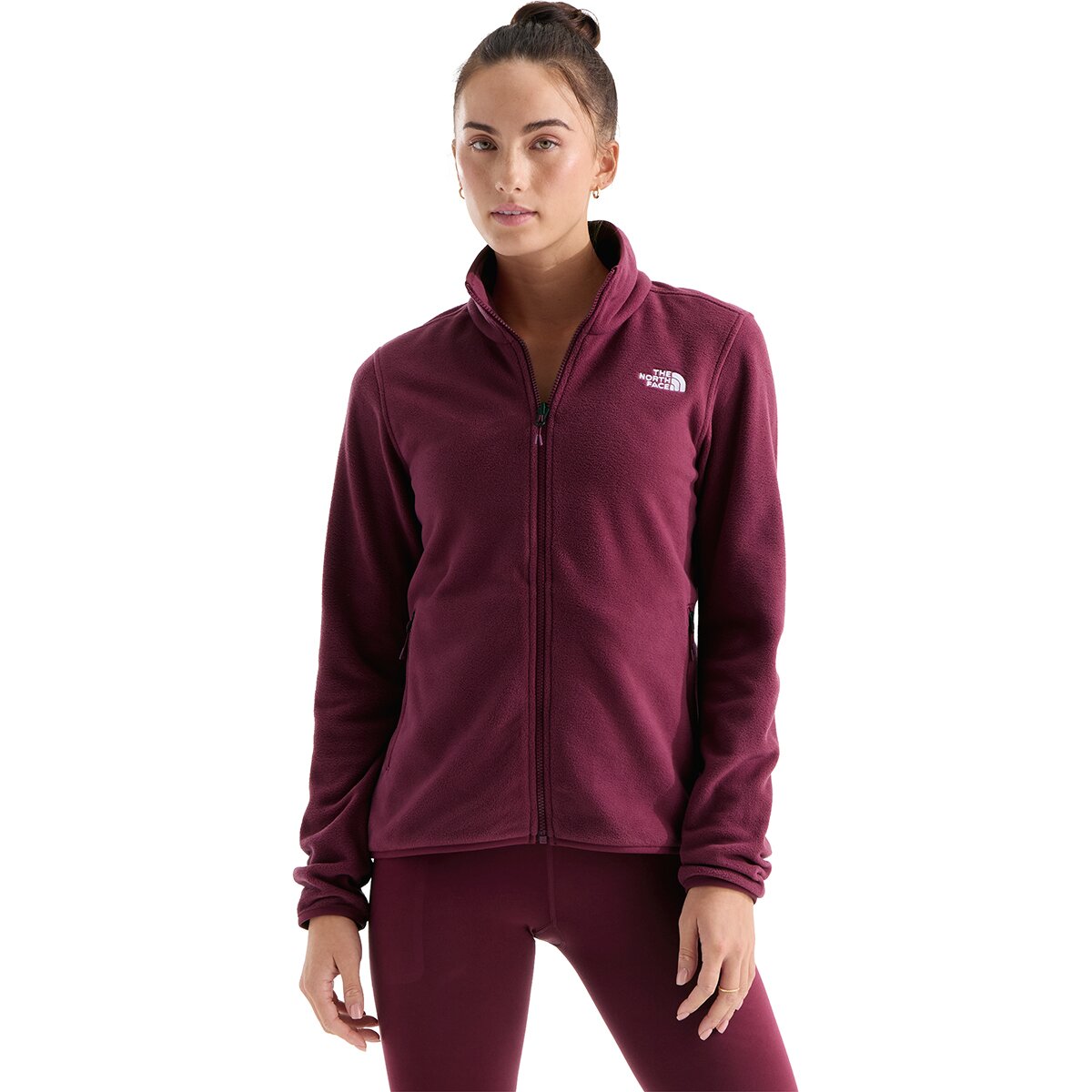 Image of The North Face Glacier Fleece Jacket - Women's Burgundy Crush, S