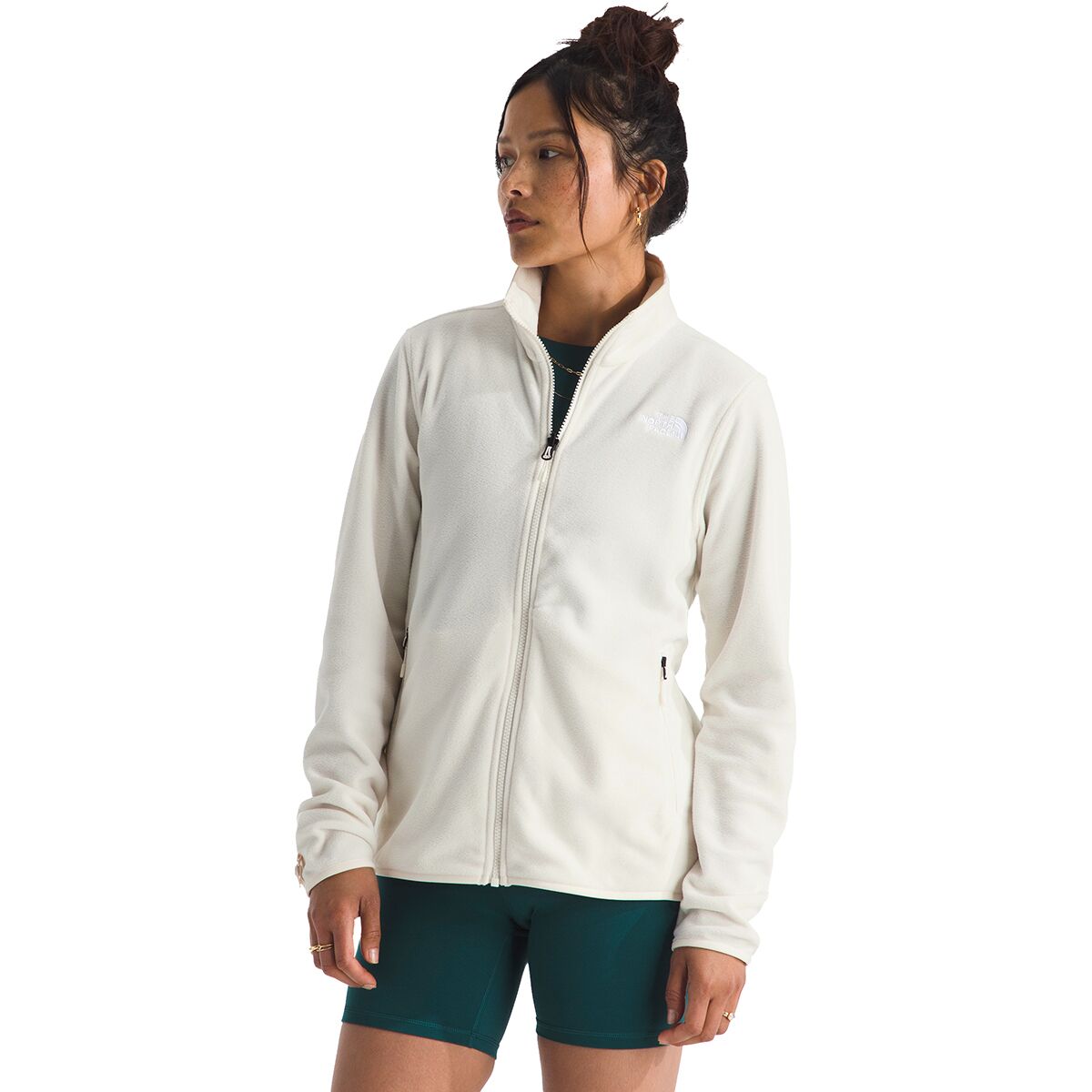 Image of The North Face Glacier Fleece Jacket - Women's White Dune, S