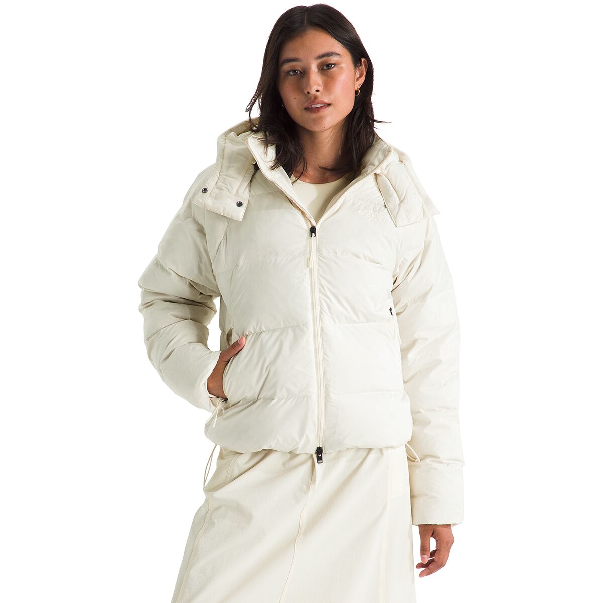 Image of The North Face Hydrenalite City Down Hooded Jacket - Women's White Dune, M