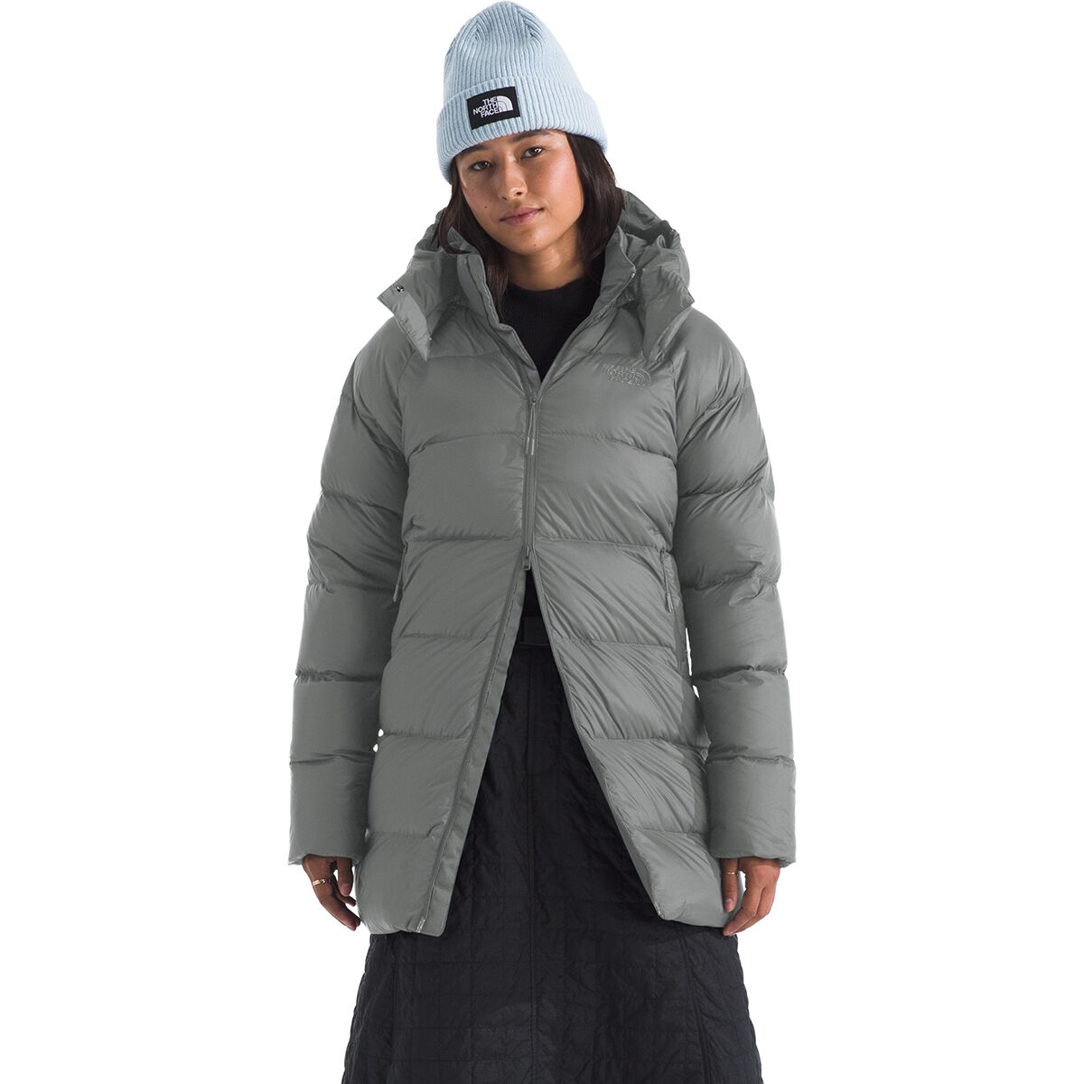 Image of The North Face Hydrenalite City Down Hooded Parka - Women's Smoked Pearl, XS