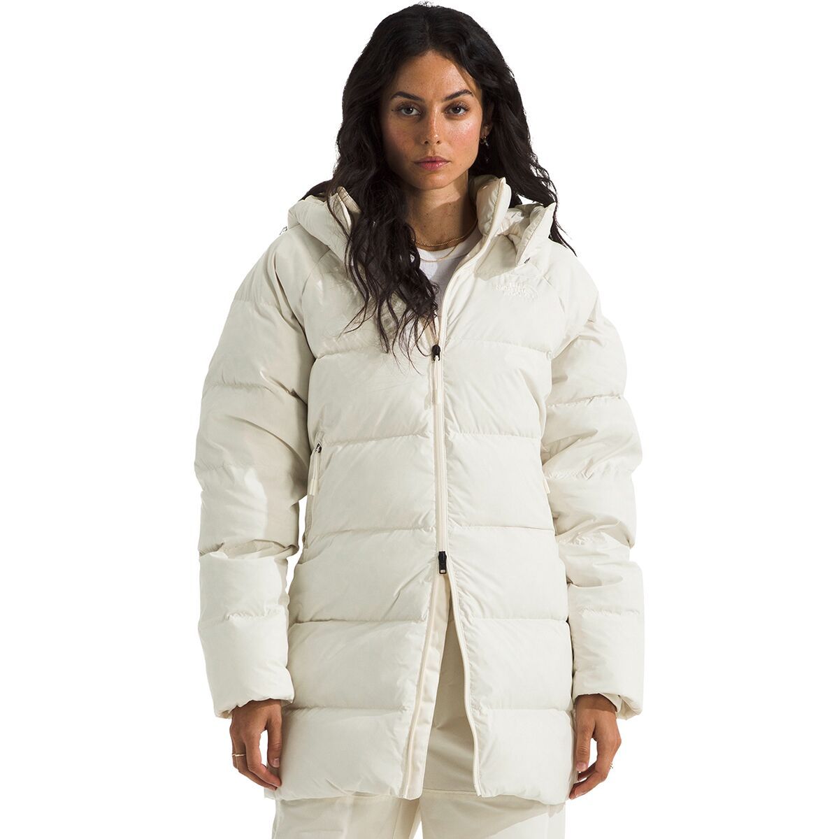 Image of The North Face Hydrenalite City Down Hooded Parka - Women's White Dune, M