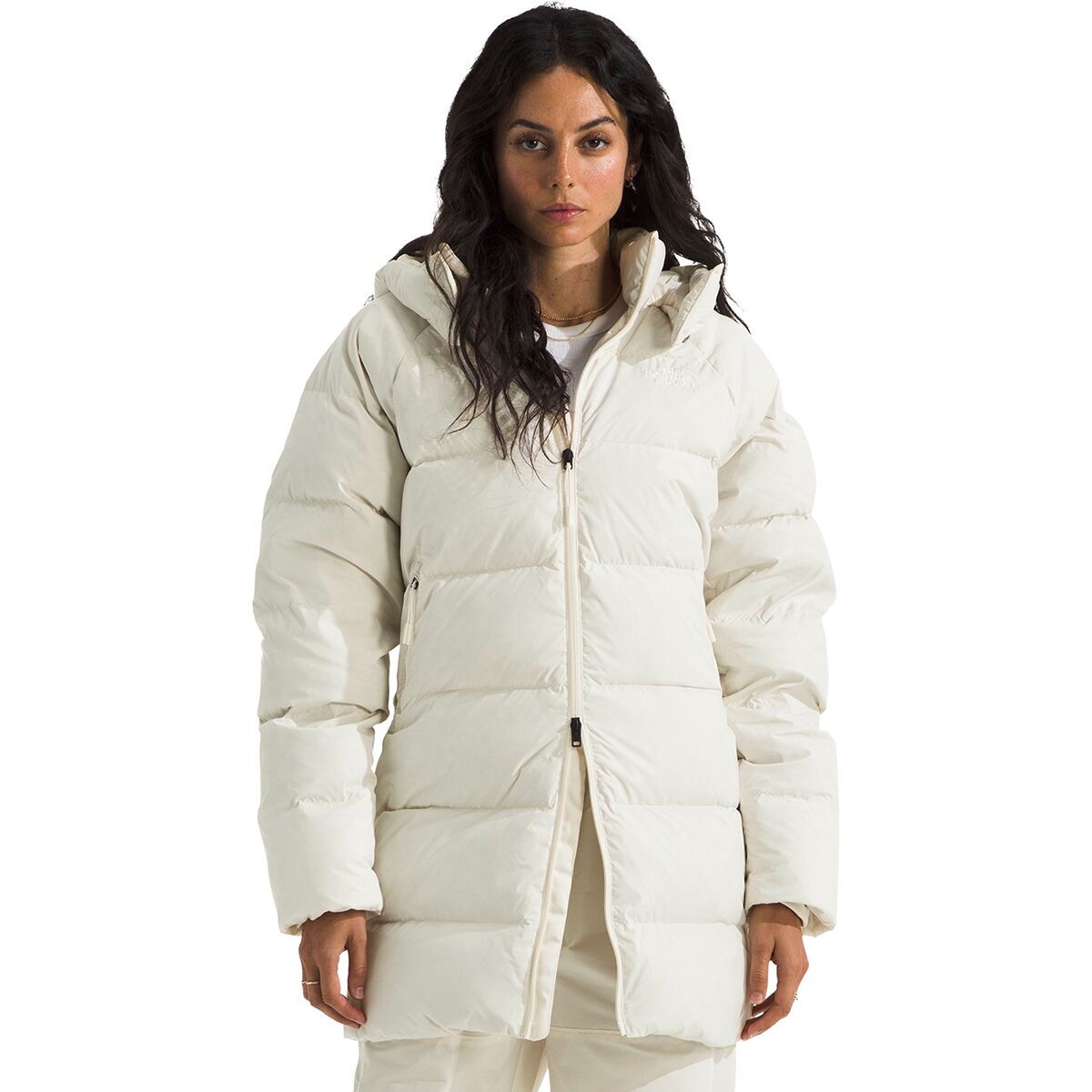 Image of The North Face Hydrenalite City Down Hooded Parka - Women's White Dune, S