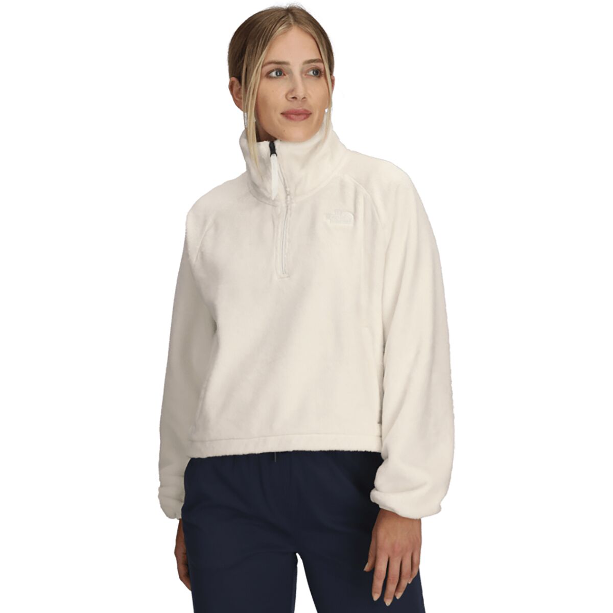 Image of The North Face Osito Lux 1/4-Zip Jacket - Women's White Dune, XXL