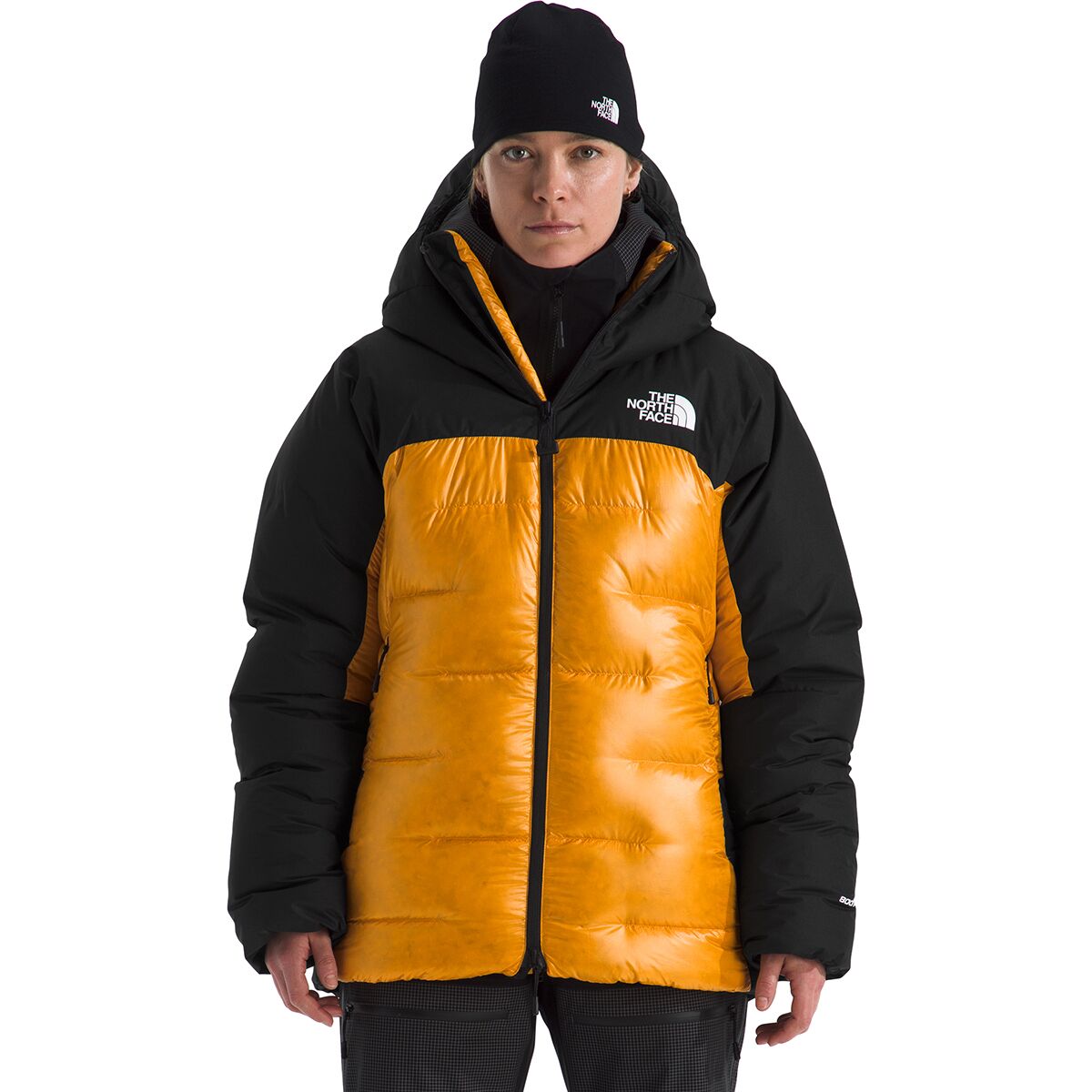 Image of The North Face Summit Himalayan Down Parka - Women's Summit Gold/TNF Black, M