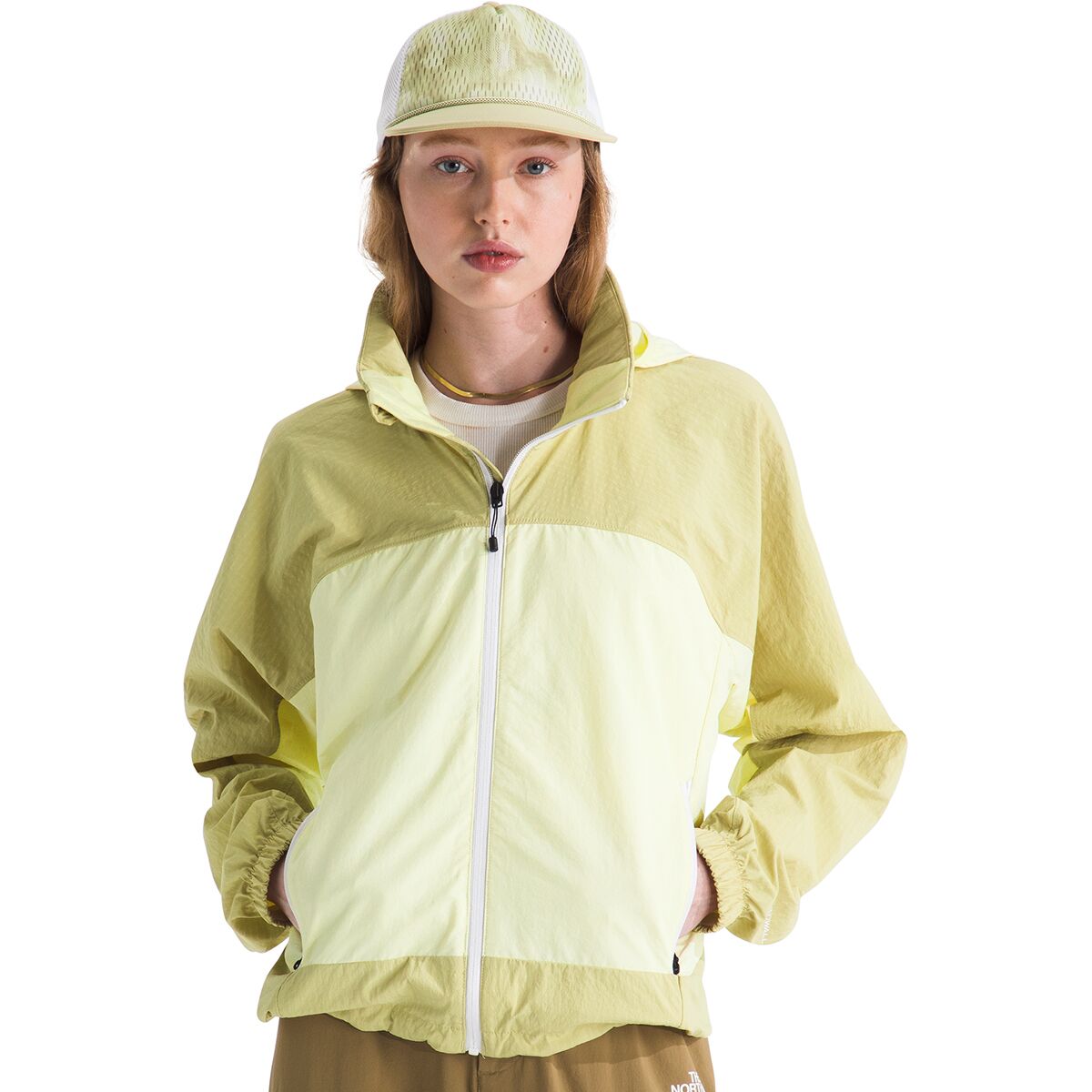 Image of The North Face TNF EG Utility Wind Jacket - Women's Lemon Mist/Pear, L