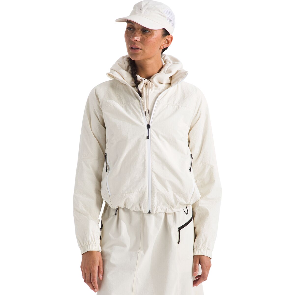 Image of The North Face TNF EG Utility Wind Jacket - Women's White Dune, L
