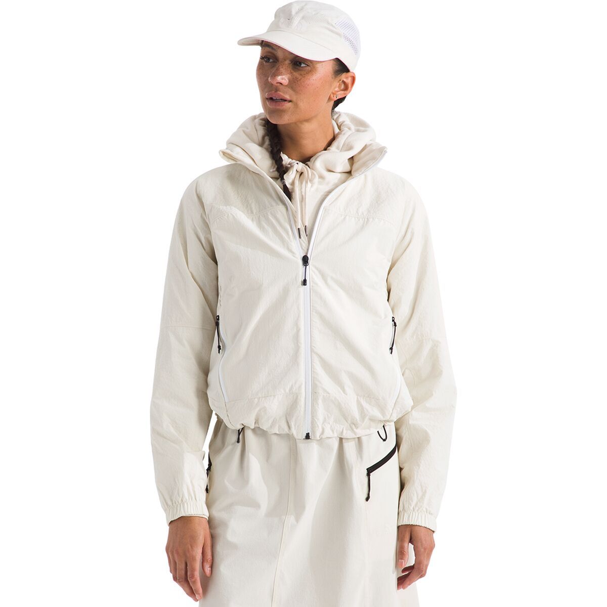 Image of The North Face TNF EG Utility Wind Jacket - Women's White Dune, M