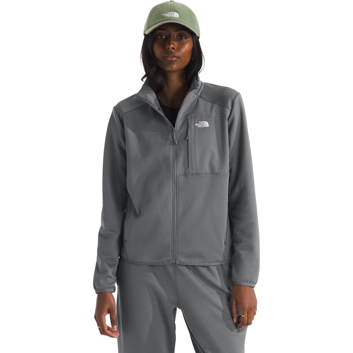 Image of The North Face TNF Performance Fleece Full-Zip Jacket - Women's Smoked Pearl, XXL