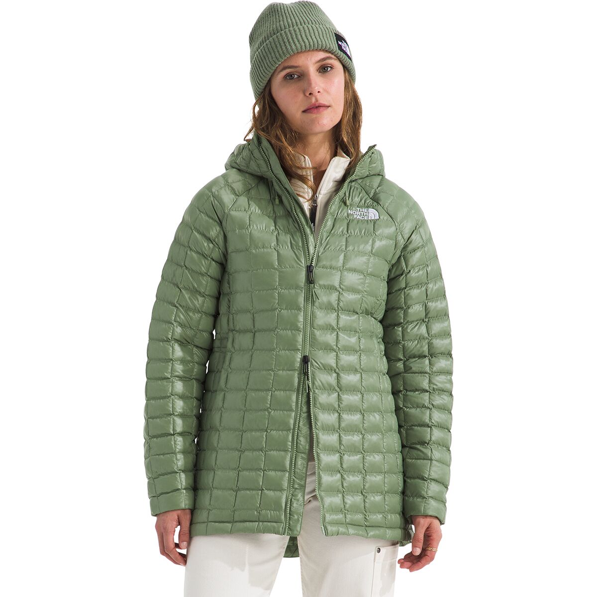 Image of The North Face ThermoBall Hooded Parka - Women's Bark Mist, XS