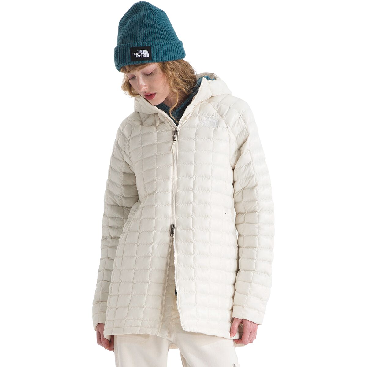 Image of The North Face ThermoBall Hooded Parka - Women's White Dune, L