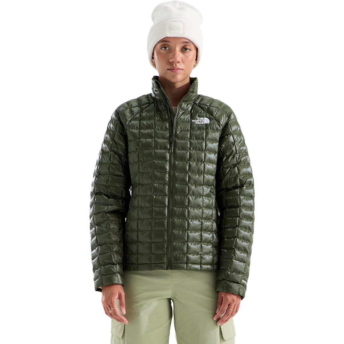 Image of The North Face ThermoBall Jacket - Women's New Taupe Green, M