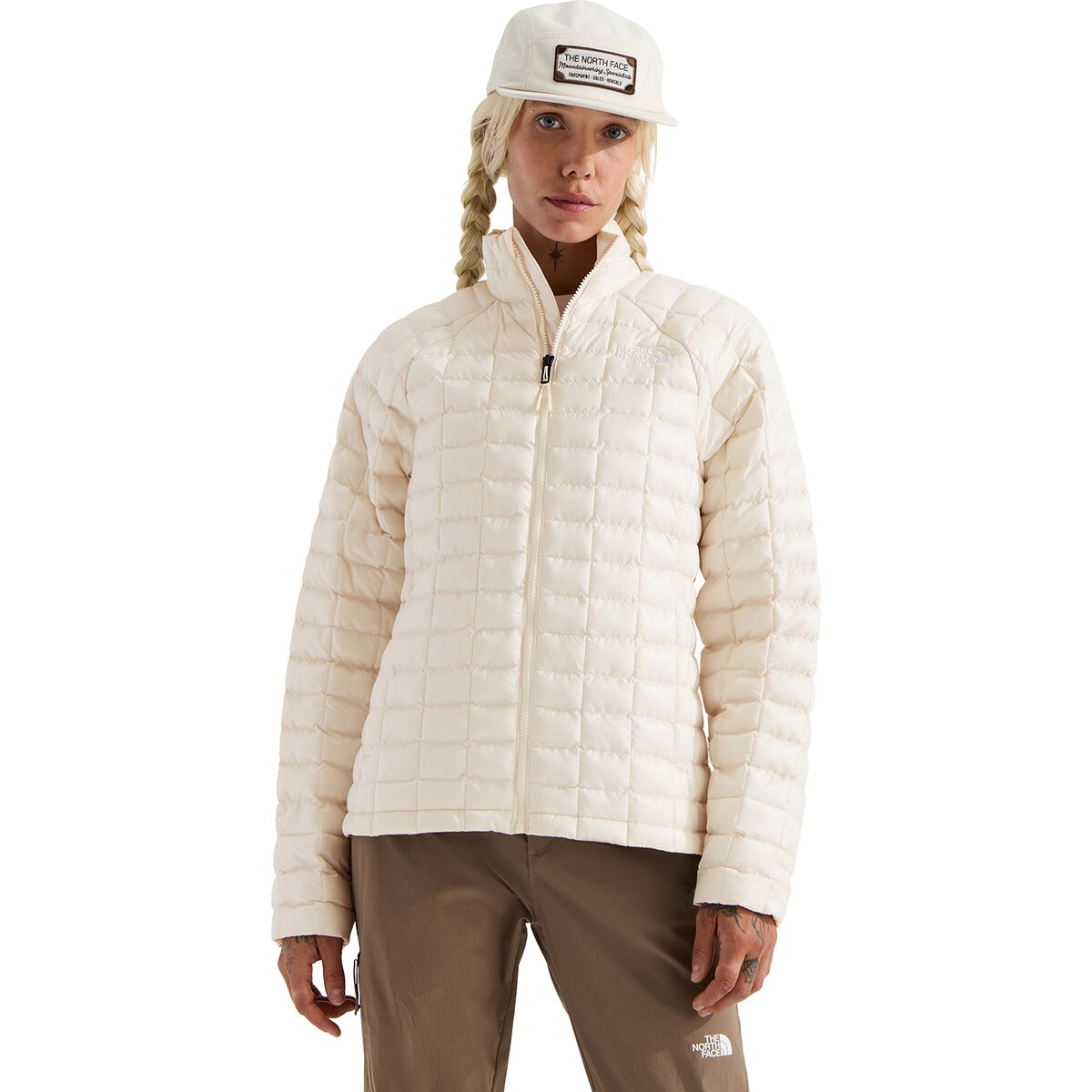 Image of The North Face ThermoBall Jacket - Women's White Dune/White Dune, L